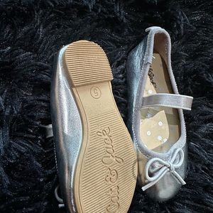 Toddler silver shoes